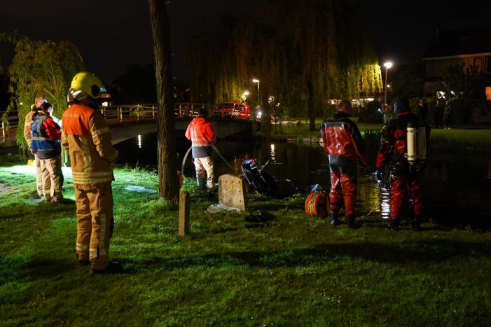 Scooter in het water aangetroffen