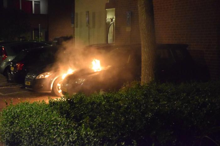 Opnieuw auto in de brand