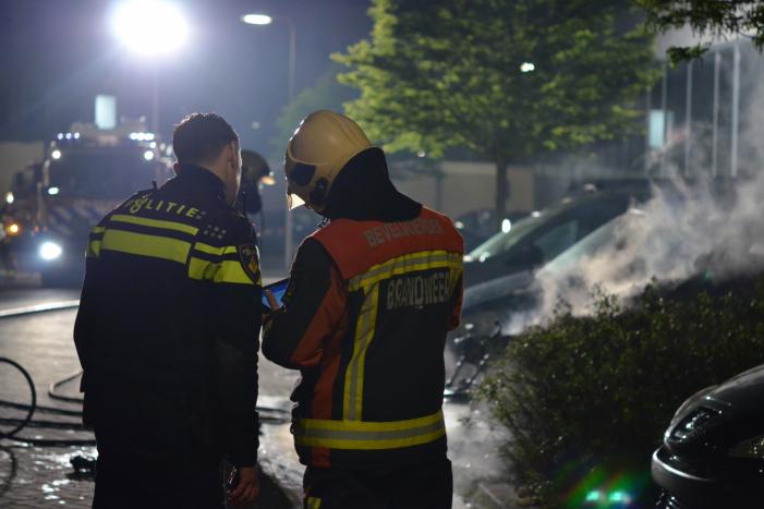 Voertuig door brand verwoest