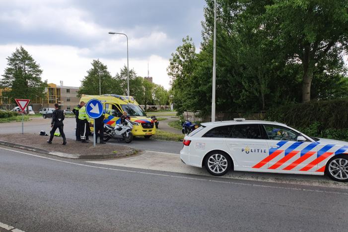 Motorrijder gewond bij glijpartij