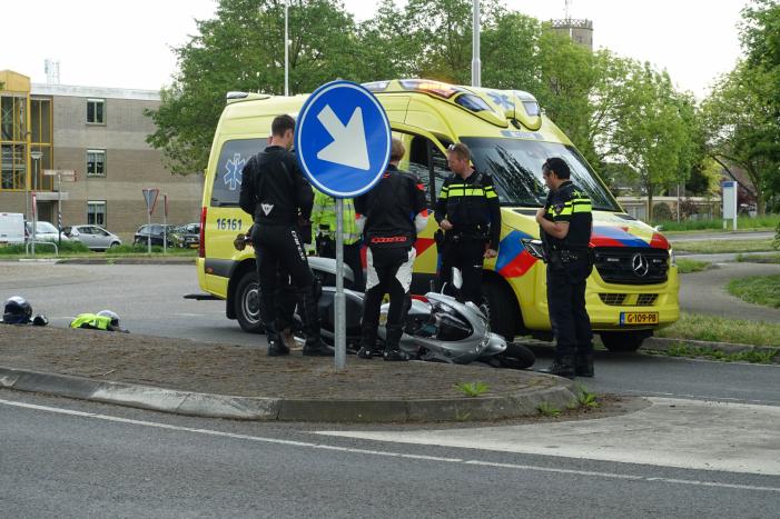 Motorrijder gewond bij glijpartij