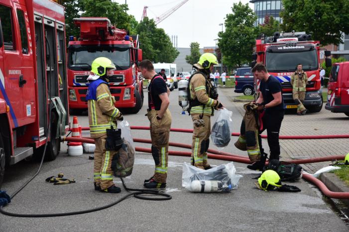 Felle brand in laboratorium