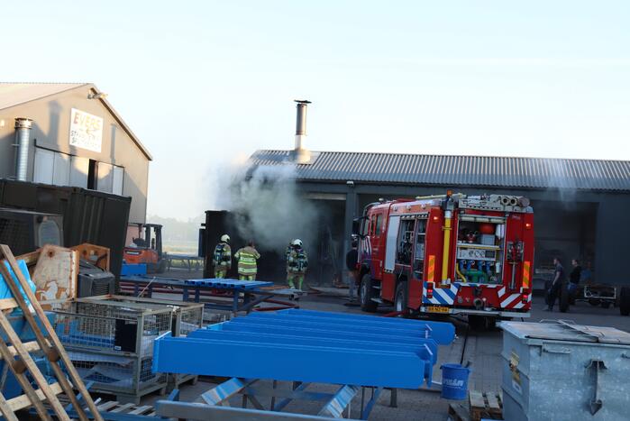 Brand bij straal en spuitbedrijf Evers
