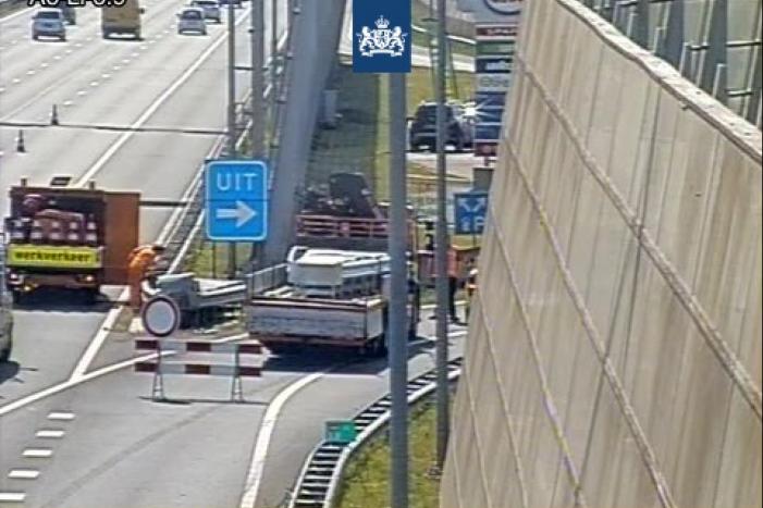 Afrit tankstation De Watering gesloten na verkeersongeval