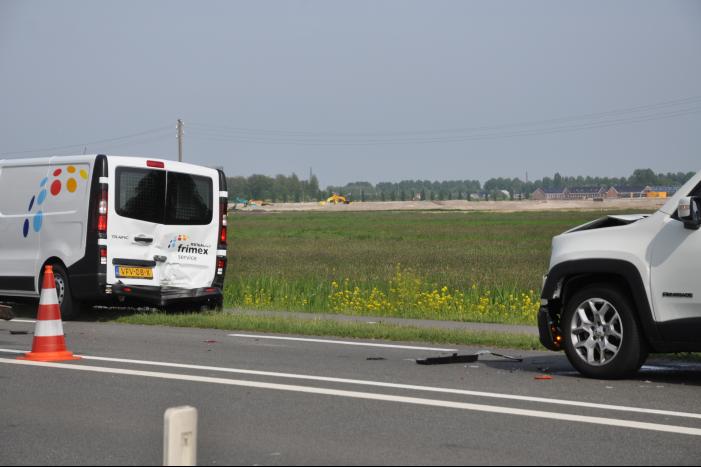 Gewonde bii kop-staartaanrijding