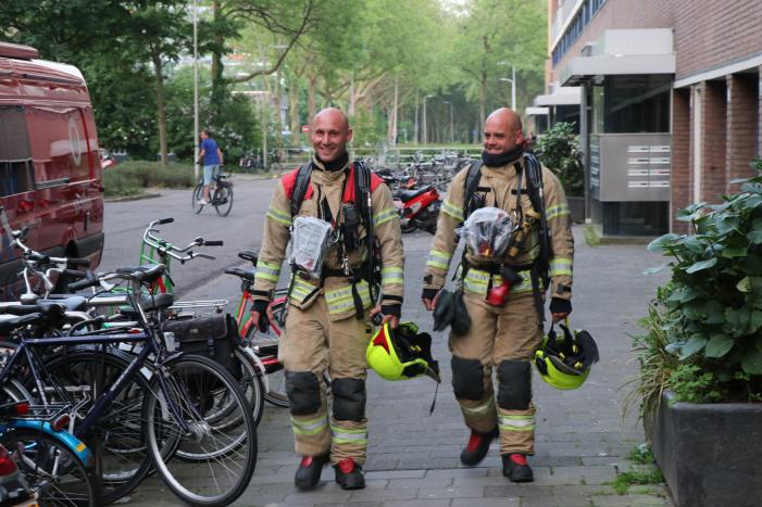 Brand op balkon van flatwoning