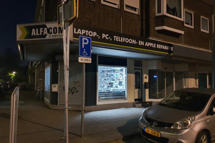 Poging tot inbraak bij elektronicazaak