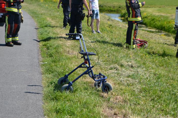 Grote zoekactie na gevonden rollator langs sloot