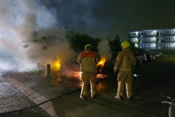 Auto verwoest door brand