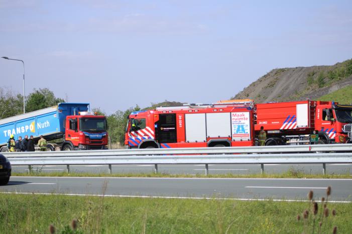 Vrachtwagen in brand