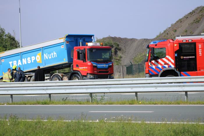 Vrachtwagen in brand
