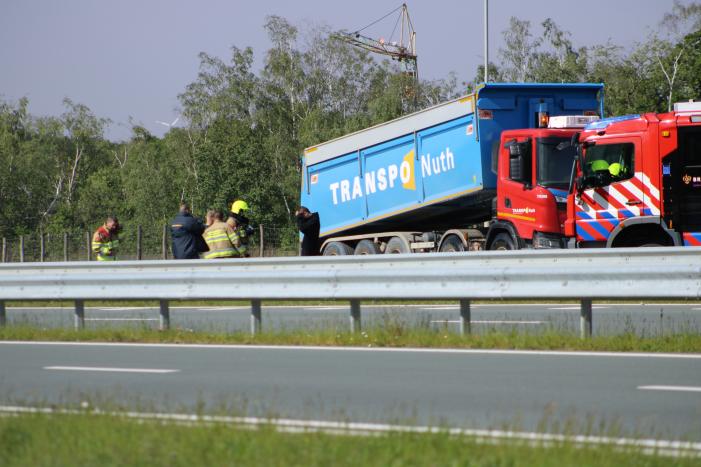 Vrachtwagen in brand
