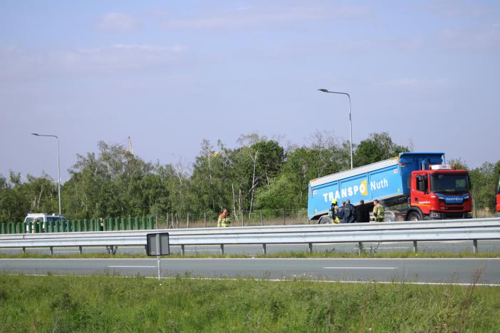 Vrachtwagen in brand