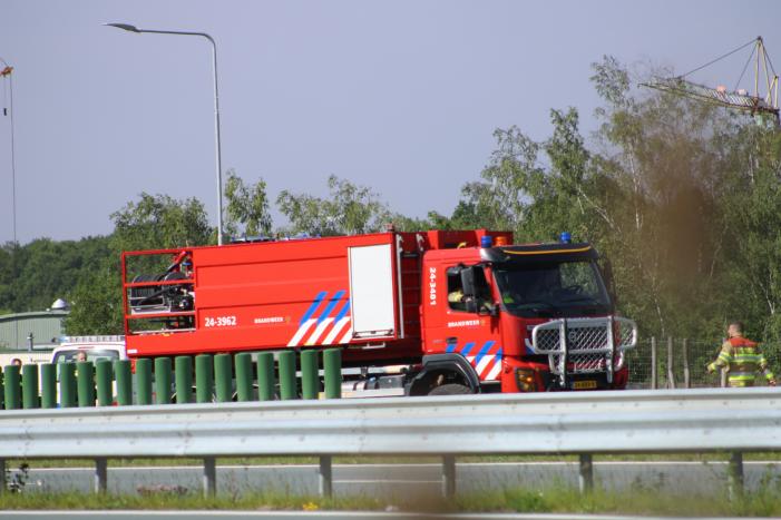 Vrachtwagen in brand