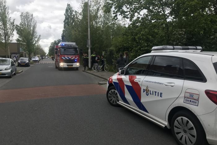 Brand in oud UPC gebouw