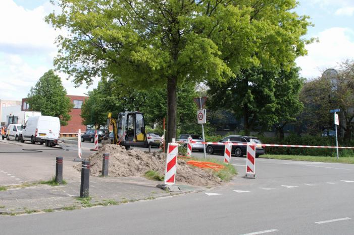 Gaslekkage door graafwerkzaamheden op industrieterrein