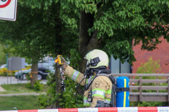 Gaslekkage door graafwerkzaamheden op industrieterrein