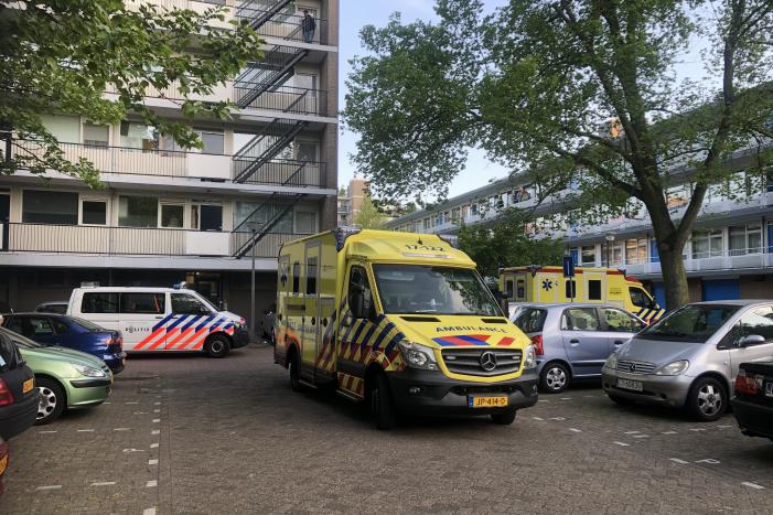 Traumahelikopter trekt veel bekijks