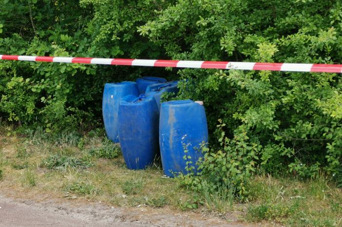 Aangetroffen vaten blijken onderdeel van survivalbaan