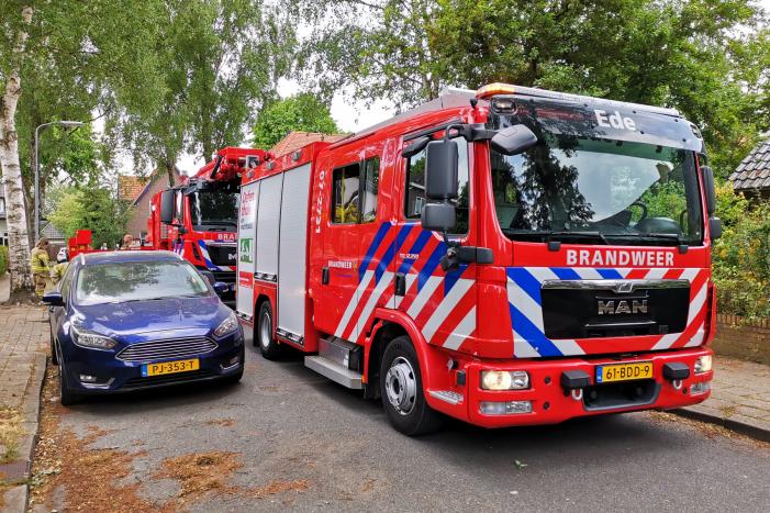 Loshangende takken door brandweer verwijderd