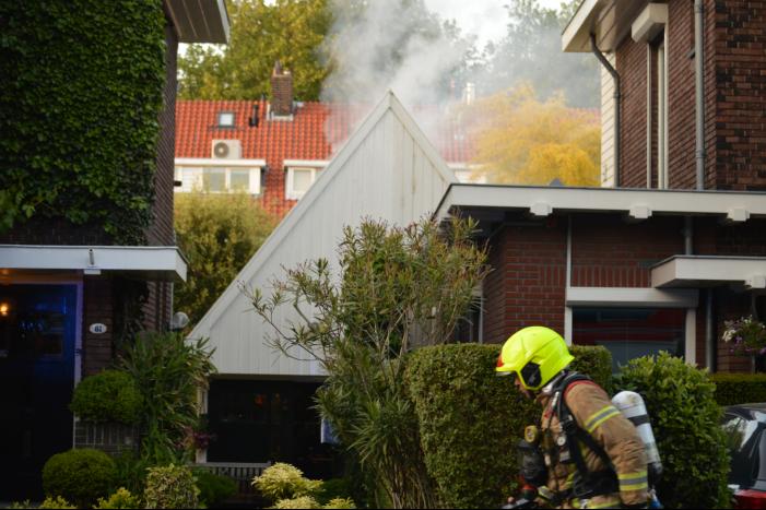 Flinke brand in schuur