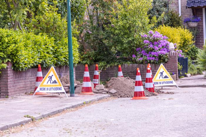 Gasleiding geraakt tijdens werkzaamheden