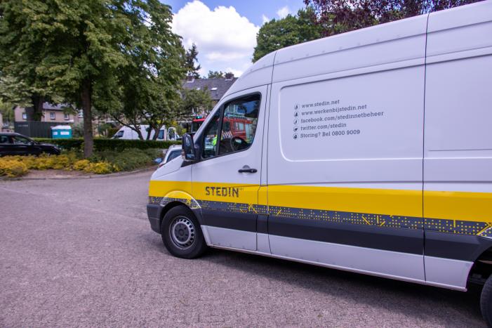 Gasleiding geraakt tijdens werkzaamheden