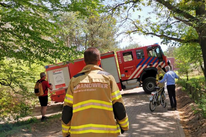 Natuurbrand op de Ginkelse Heide