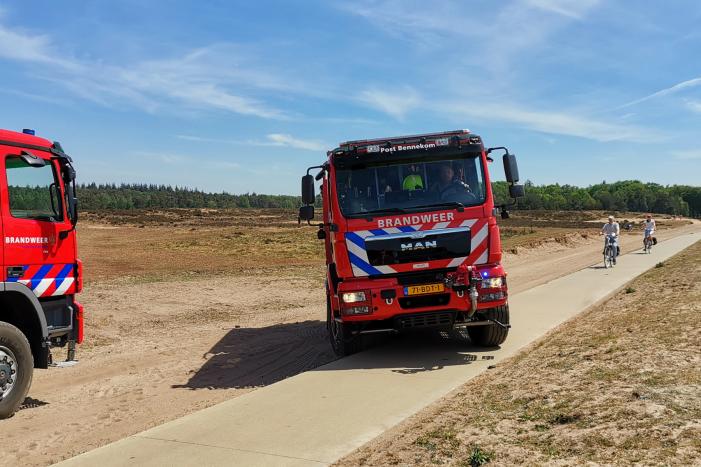 Natuurbrand op de Ginkelse Heide