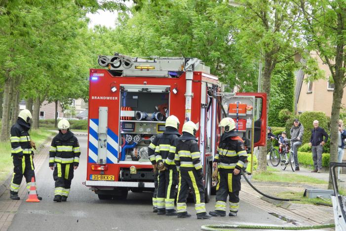 Auto verwoest door brand