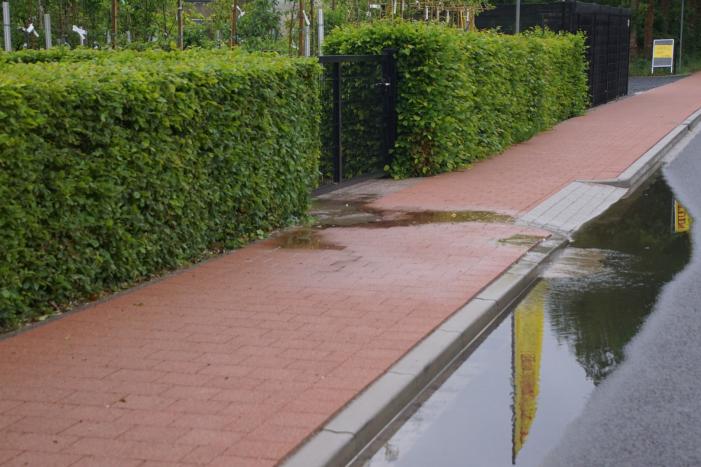 Waterlekkage zorgt voor flinke plassen