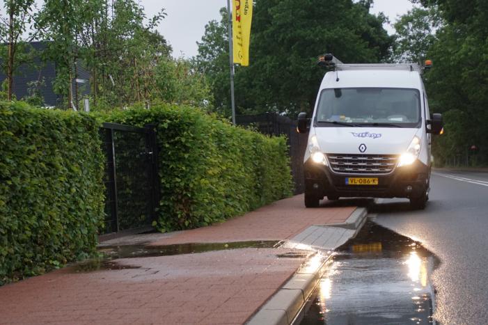 Waterlekkage zorgt voor flinke plassen