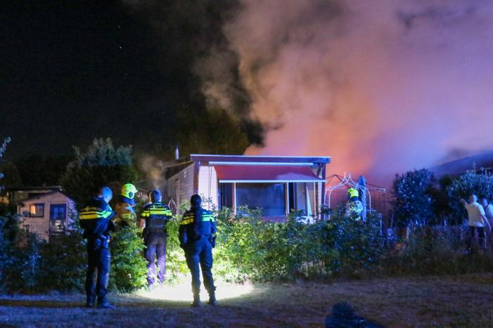 Chalet brandt volledig uit
