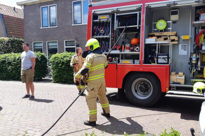 Kliko in de brand, straat afgesloten