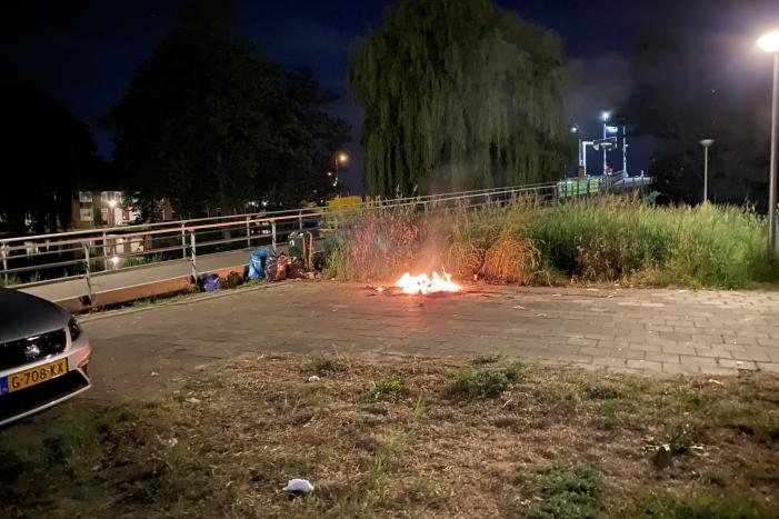 Afvalbrand snel geblust