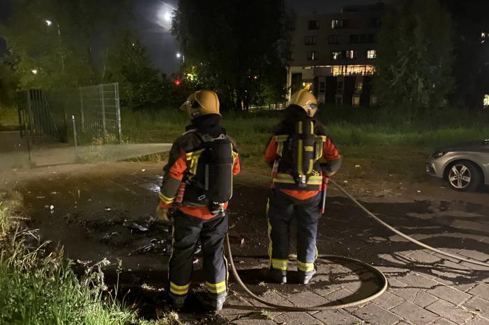 Afvalbrand snel geblust