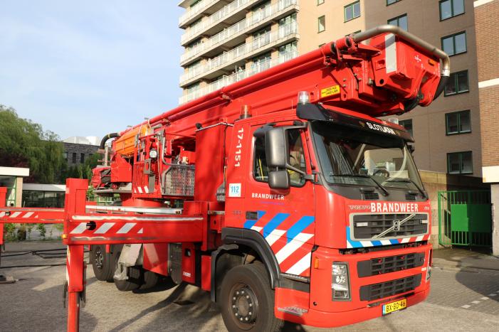 Balkonhek weggesmolten door brand