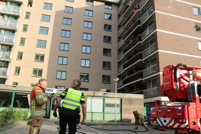 Balkonhek weggesmolten door brand