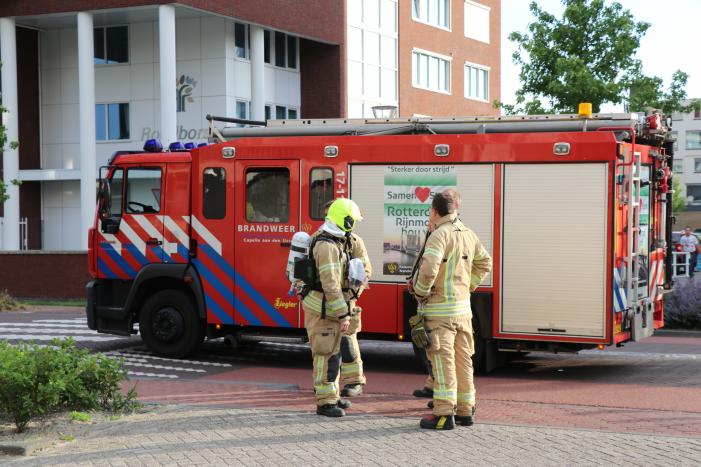 Balkonhek weggesmolten door brand