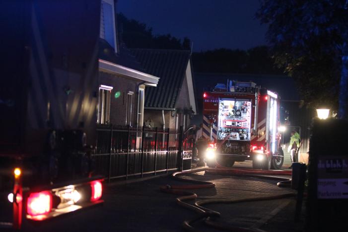 Flinke rookontwikkeling bij brand in schuur