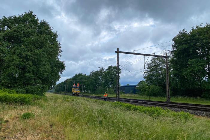 Geen treinverkeer door ooiervaarsnest in bovenleiding