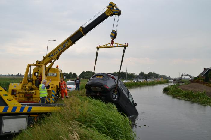Bestuurder verliest macht over het stuur En eindigt in sloot