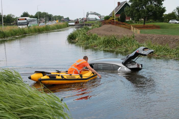 Bestuurder verliest macht over het stuur En eindigt in sloot