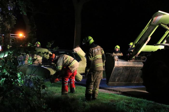 Harde wind blaast flinke boom om