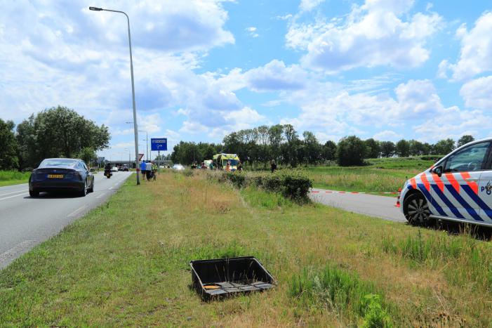 Persoon zwaargewond bij ongeval met motor
