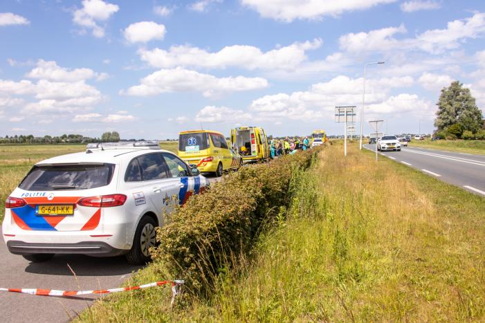 Persoon zwaargewond bij ongeval met motor