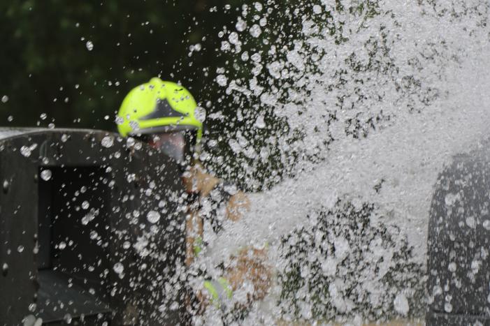 Veel rook door brand in bovengrondse container