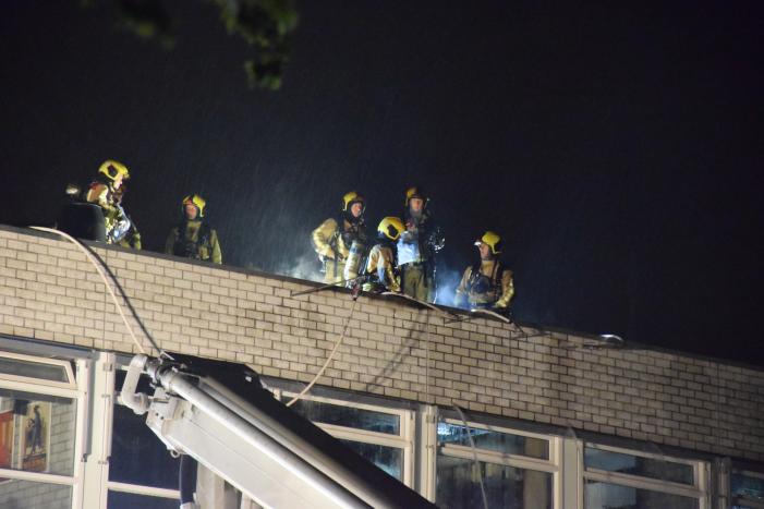 Brand in spouwmuur van Oranje Nassau College