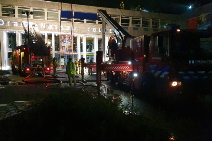 Brand in spouwmuur van Oranje Nassau College