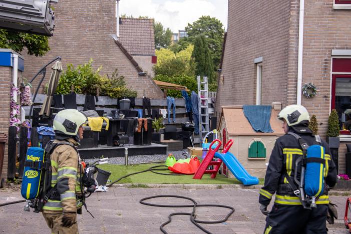 Brand in keuken van woning